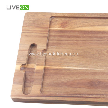 Acacia And Glass Cutting Board Set